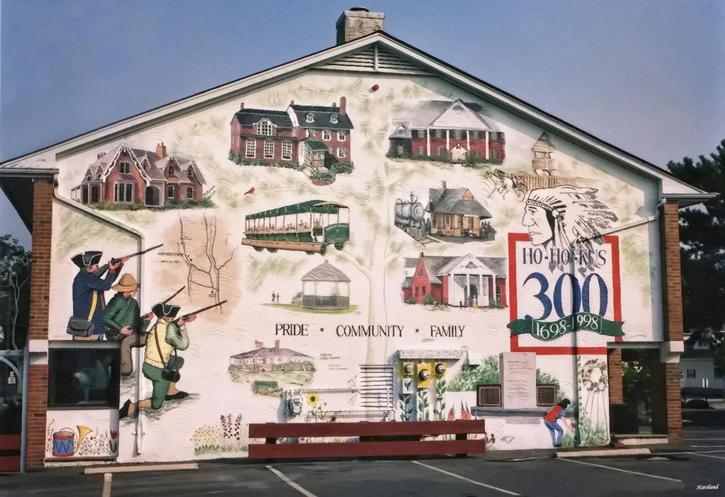 Ho-Ho-Kus 300 year mural 1698-1998 (Photo Credit: Jeffrey Steccato)