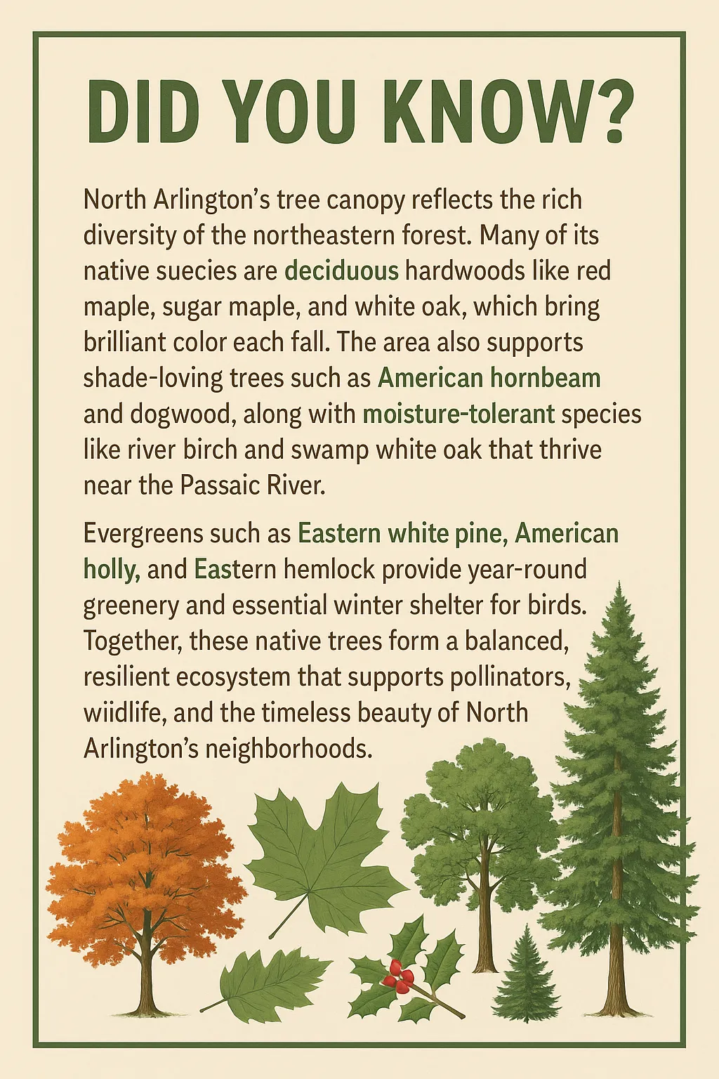 North Arlington Tree Facts